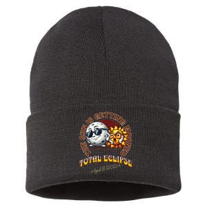 Total Solar Eclipse Chase 2024 Sun Is Getting Mooned Sustainable Knit Beanie