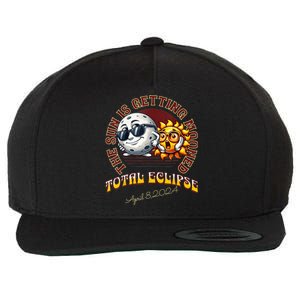 Total Solar Eclipse Chase 2024 Sun Is Getting Mooned Wool Snapback Cap