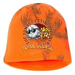 Total Solar Eclipse Chase 2024 Sun Is Getting Mooned Kati - Camo Knit Beanie