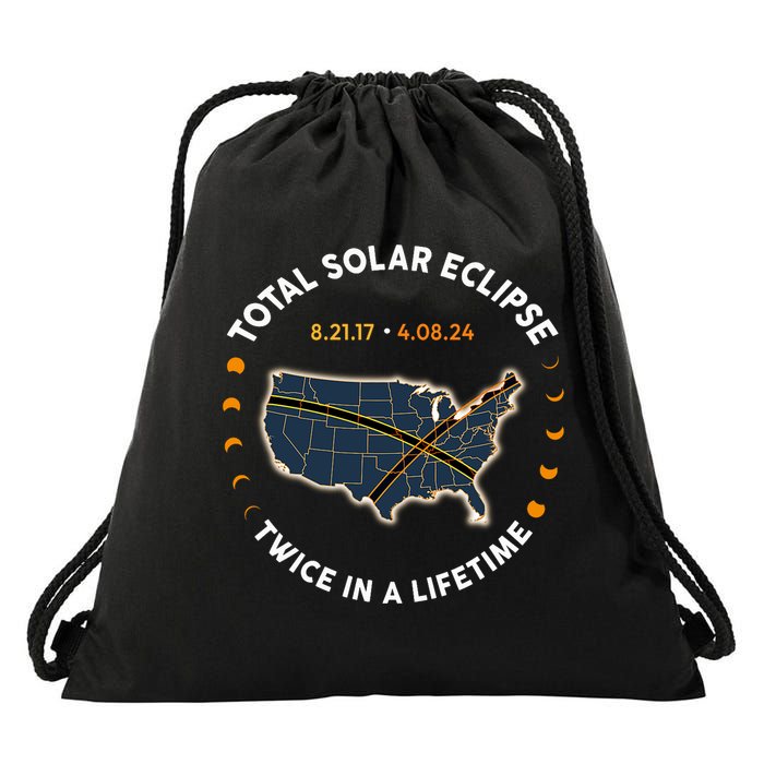 Total Solar Eclipse 2024 Twice In A Lifetime 2017 Totality Drawstring Bag