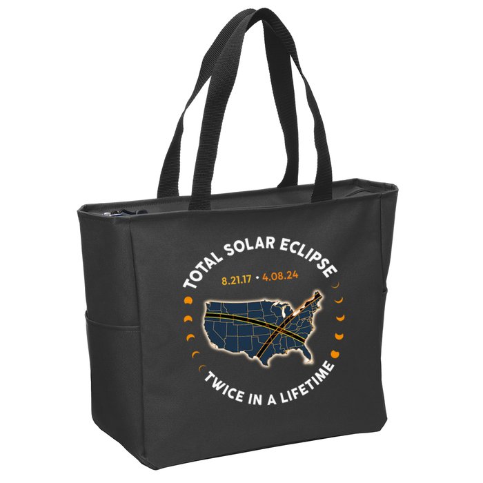 Total Solar Eclipse 2024 Twice In A Lifetime 2017 Totality Zip Tote Bag