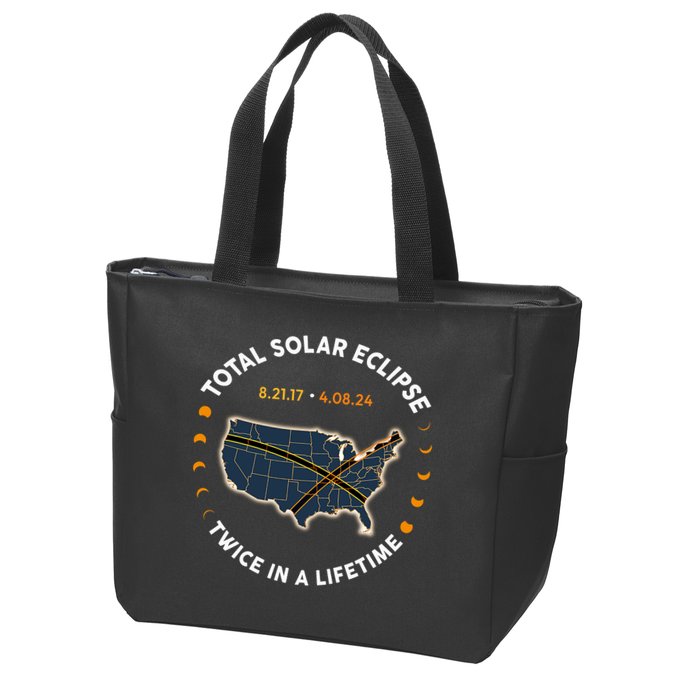 Total Solar Eclipse 2024 Twice In A Lifetime 2017 Totality Zip Tote Bag