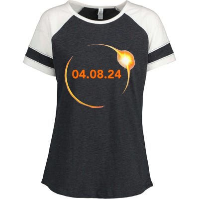 Total Solar Eclipse 04.08.2024 Totality Enza Ladies Jersey Colorblock Tee