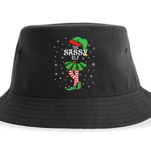 The Sassy Elf Funny Christmas Sustainable Bucket Hat