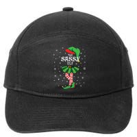 The Sassy Elf Funny Christmas 7-Panel Snapback Hat