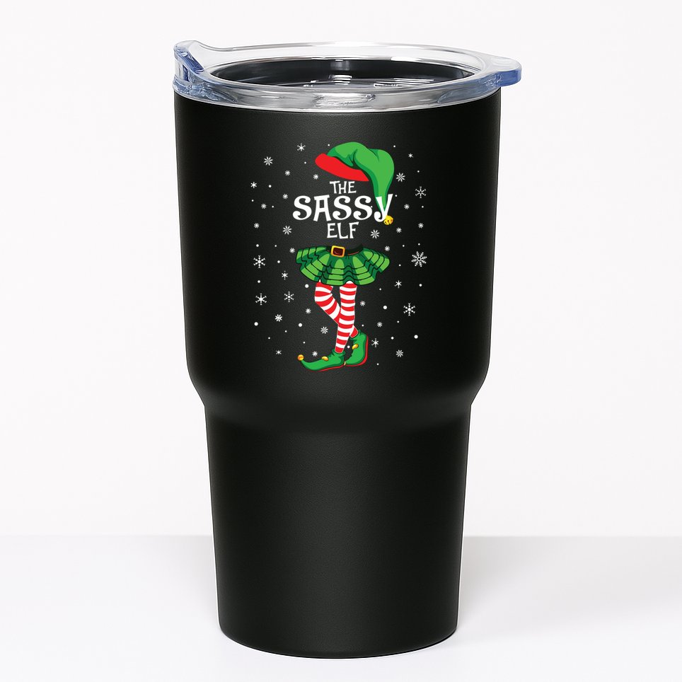 The Sassy Elf Funny Christmas Tumbler