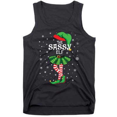 The Sassy Elf Funny Christmas Tank Top