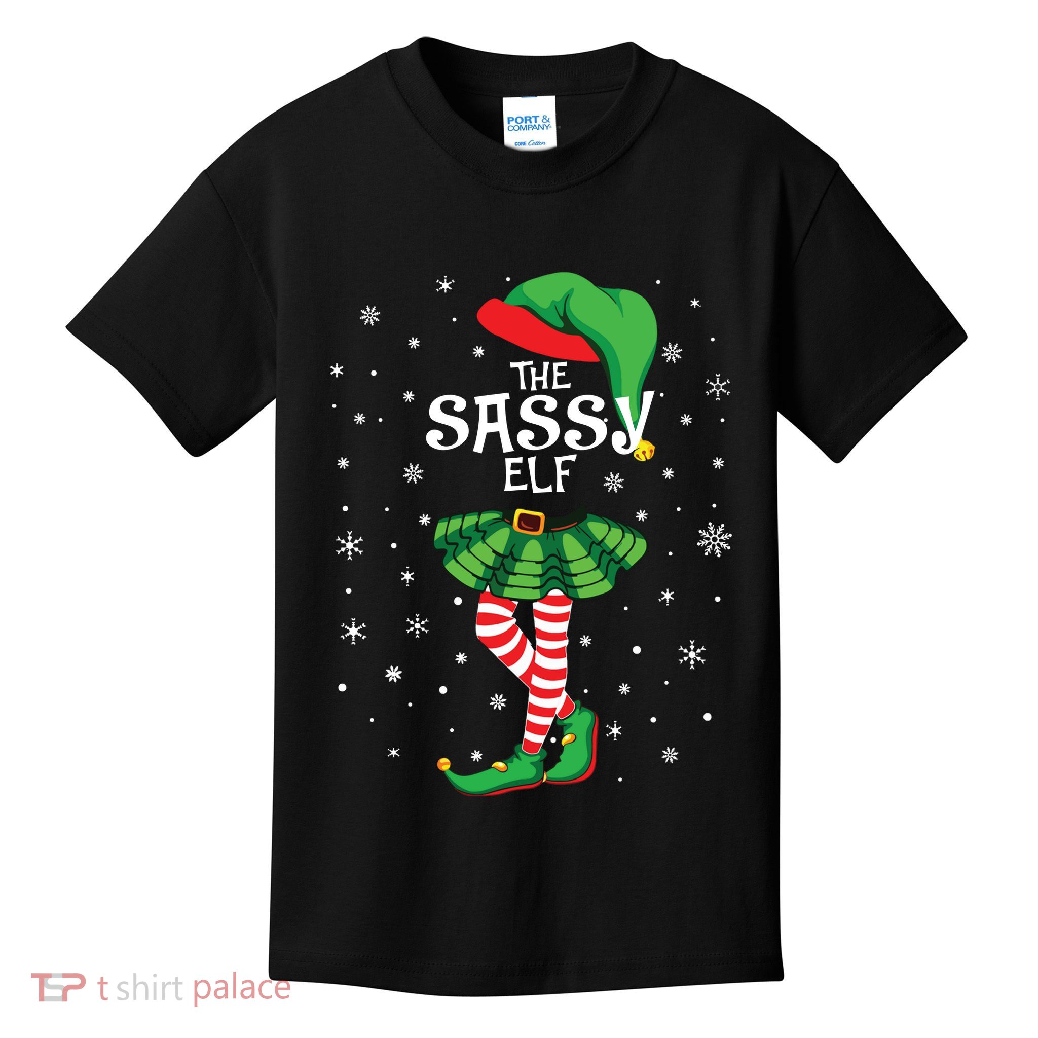 The Sassy Elf Funny Christmas Kids T-Shirt