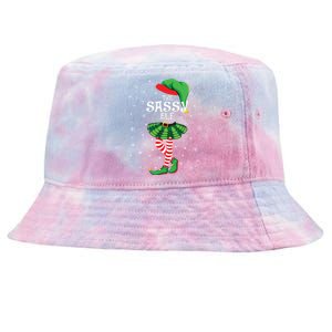 The Sassy Elf Funny Christmas Tie-Dyed Bucket Hat