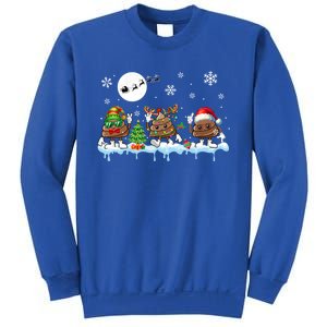 Three Santa Elf Reindeer Poops Christmas Naughty Costume Great Gift Sweatshirt