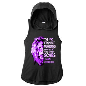 The Strongest Epilepsy Warriors Have The Most Scars Gift Ladies PosiCharge Tri-Blend Wicking Draft Hoodie Tank