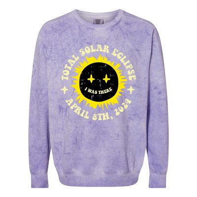 Total Solar Eclipse I Was There April 8th Colorblast Crewneck Sweatshirt