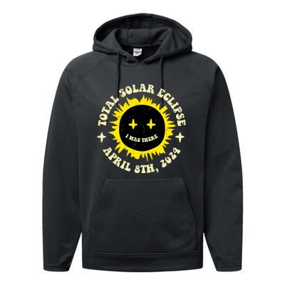 Total Solar Eclipse I Was There April 8th Performance Fleece Hoodie