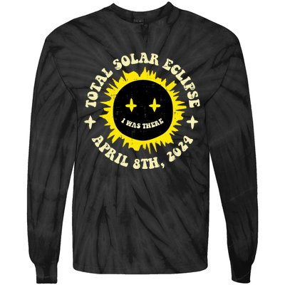 Total Solar Eclipse I Was There April 8th Tie-Dye Long Sleeve Shirt