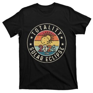 Totality Solar Eclipse 2024 America Retro Total Eclipse T-Shirt