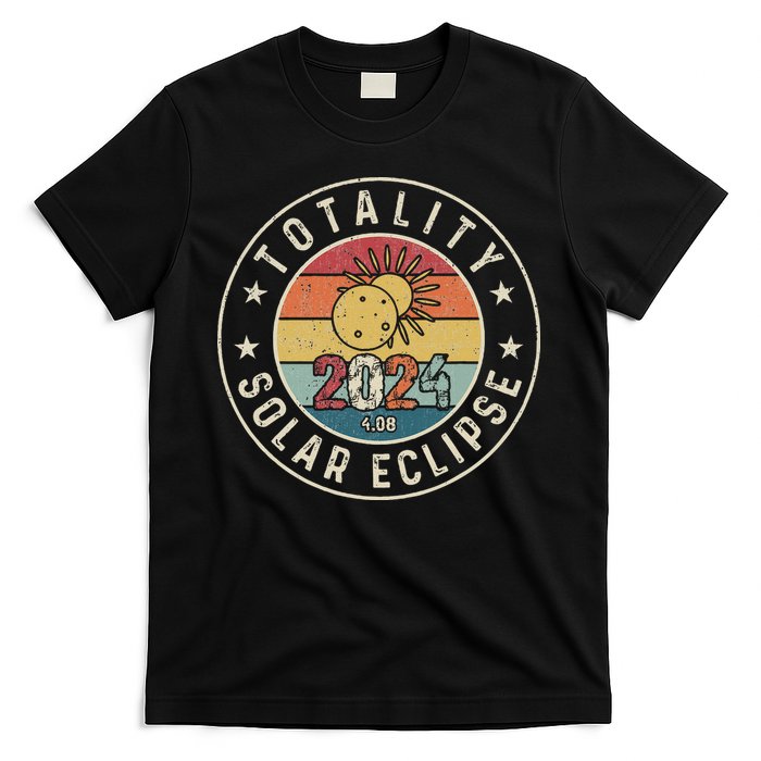 Totality Solar Eclipse 2024 America Retro Total Eclipse T-Shirt