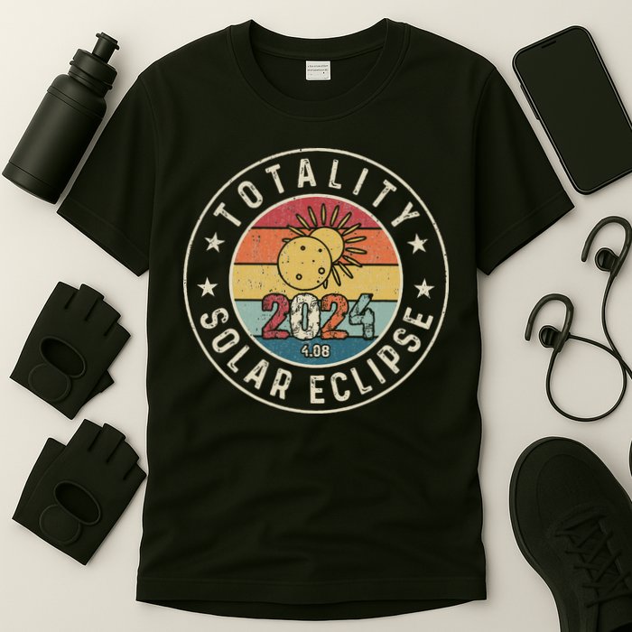 Totality Solar Eclipse 2024 America Retro Total Eclipse T-Shirt