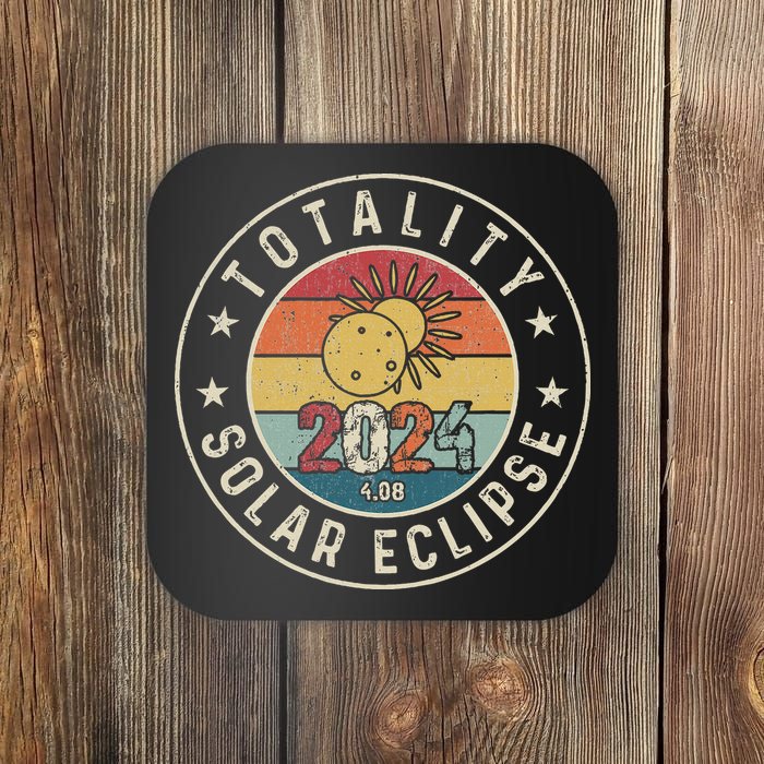 Totality Solar Eclipse 2024 America Retro Total Eclipse Coaster