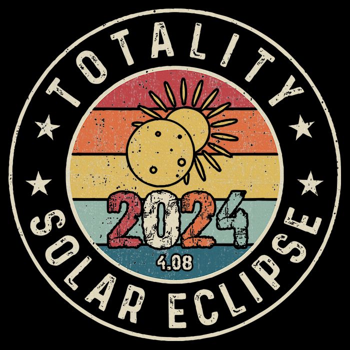 Totality Solar Eclipse 2024 America Retro Total Eclipse Coaster