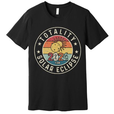 Totality Solar Eclipse 2024 America Retro Total Eclipse Premium T-Shirt