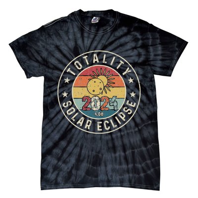 Totality Solar Eclipse 2024 America Retro Total Eclipse Tie-Dye T-Shirt