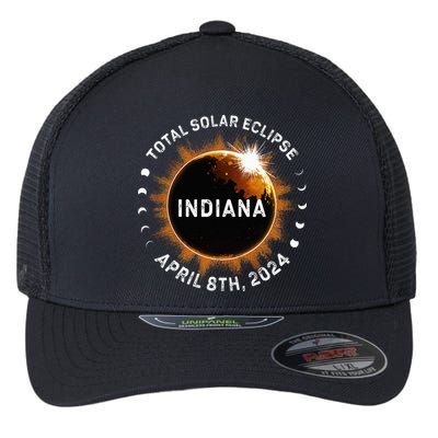 Total Solar Eclipse Path of Totality April 8th 2024 Indiana Flexfit Unipanel Trucker Cap