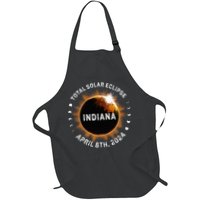 Total Solar Eclipse Path of Totality April 8th 2024 Indiana Full-Length Apron With Pockets