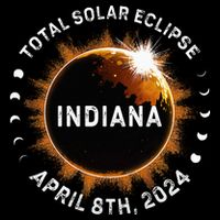 Total Solar Eclipse Path of Totality April 8th 2024 Indiana Daily Commute Backpack