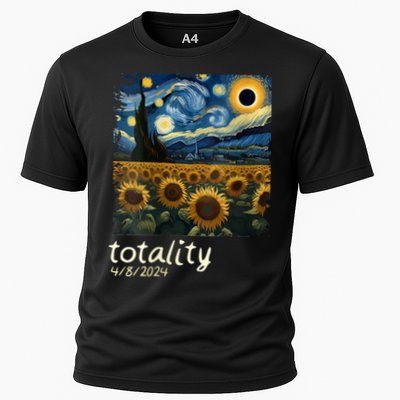 Total Solar Eclipse 2024 4.08.24 Starry Night Painting Cooling Performance Crew T-Shirt