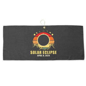 Total Solar Eclipse April 8 2024 Large Microfiber Waffle Golf Towel