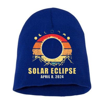 Total Solar Eclipse April 8 2024 Short Acrylic Beanie