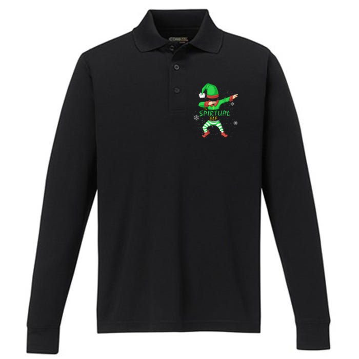 The Spirtual Elf Performance Long Sleeve Polo