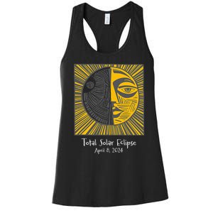 Total Solar Eclipse April 8 2024 Women's Racerback Tank