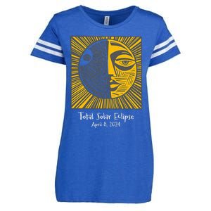 Total Solar Eclipse April 8 2024 Enza Ladies Jersey Football T-Shirt