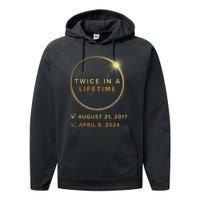 Total Solar Eclipse 2024 Phases April 8th Twice In A Lifetime Performance Fleece Hoodie