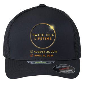 Total Solar Eclipse 2024 Phases April 8th Twice In A Lifetime Flexfit Unipanel Trucker Cap