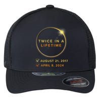 Total Solar Eclipse 2024 Phases April 8th Twice In A Lifetime Flexfit Unipanel Trucker Cap