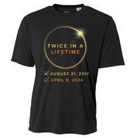 Total Solar Eclipse 2024 Phases April 8th Twice In A Lifetime Cooling Performance Crew T-Shirt