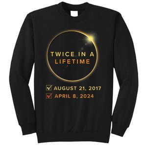 Total Solar Eclipse 2024 Phases April 8th Twice In A Lifetime Sweatshirt