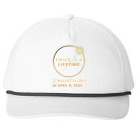 Total Solar Eclipse 2024 Phases April 8th Twice In A Lifetime Snapback Five-Panel Rope Hat