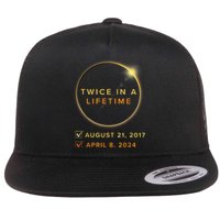 Total Solar Eclipse 2024 Phases April 8th Twice In A Lifetime Flat Bill Trucker Hat