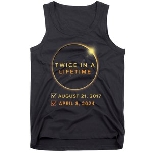 Total Solar Eclipse 2024 Phases April 8th Twice In A Lifetime Tank Top