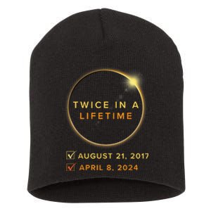 Total Solar Eclipse 2024 Phases April 8th Twice In A Lifetime Short Acrylic Beanie