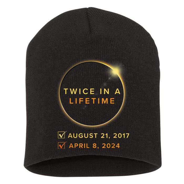 Total Solar Eclipse 2024 Phases April 8th Twice In A Lifetime Short Acrylic Beanie