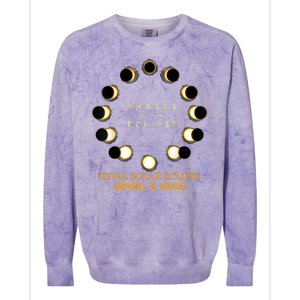 Total Solar Eclipse 2024 Phases April 8th Colorblast Crewneck Sweatshirt