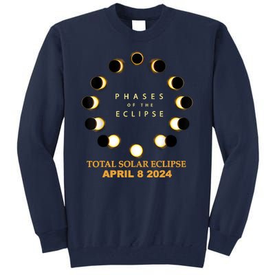 Total Solar Eclipse 2024 Phases April 8th Tall Sweatshirt