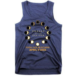 Total Solar Eclipse 2024 Phases April 8th Tank Top