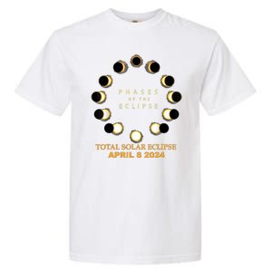 Total Solar Eclipse 2024 Phases April 8th Garment-Dyed Heavyweight T-Shirt