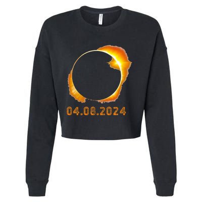 Total Solar Eclipse April 8 2024 Cropped Pullover Crew