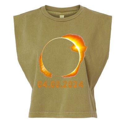 Total Solar Eclipse April 8 2024 Garment-Dyed Women's Muscle Tee